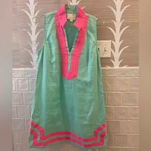Sail to Sable Green and Pink Dress
